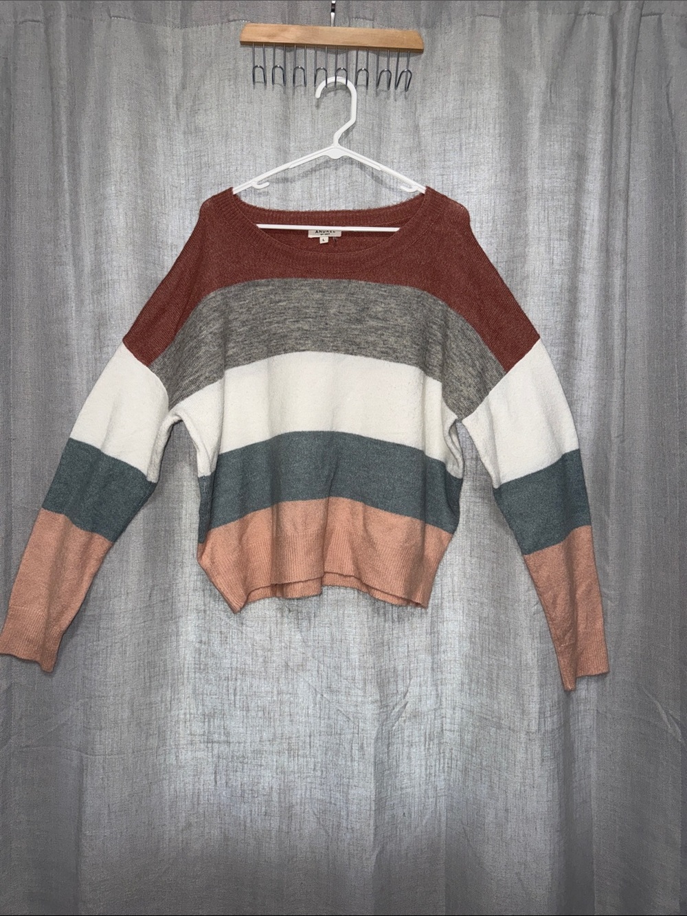 Andree by Unit Colorblock Striped Knit Sweater - Picture 2 of 8